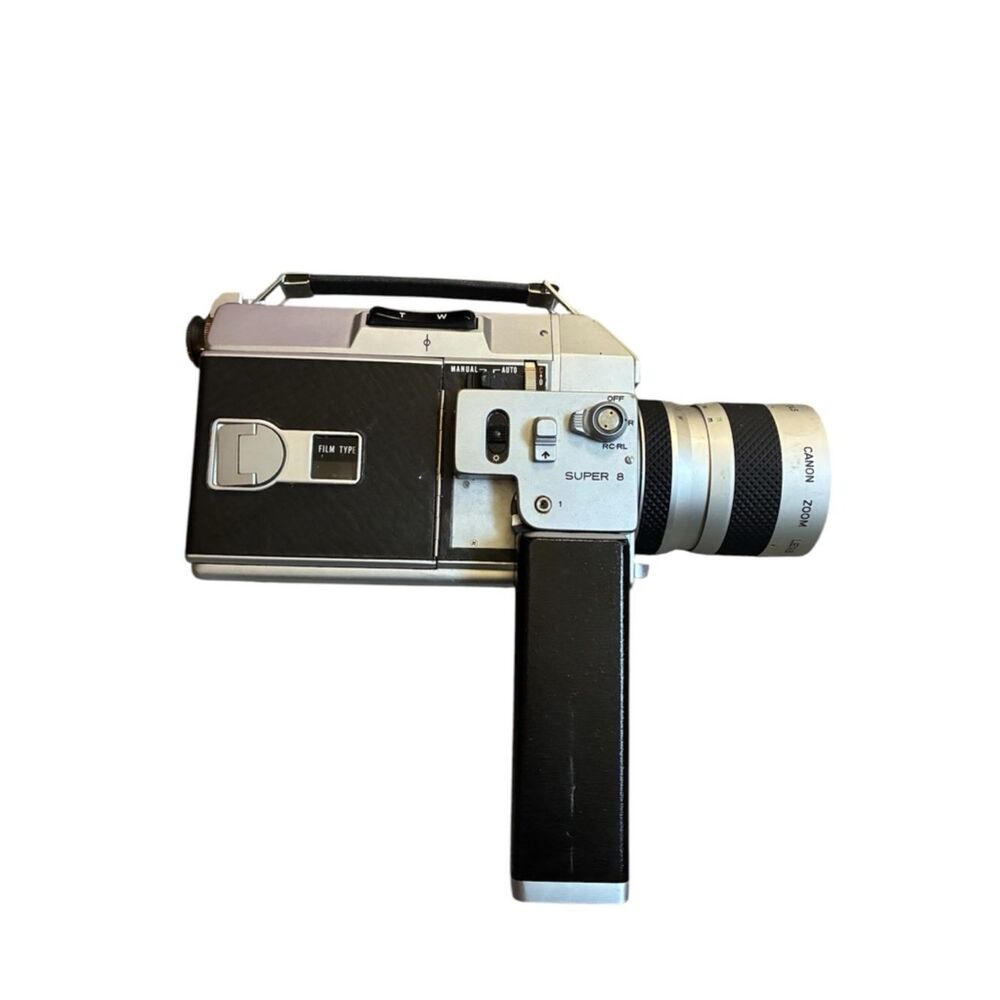 Canon Super 8 Vintage Movie Camera in Black and Silver